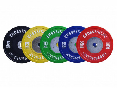 Varžybiniai bumper svarmenys CROSSMAXX® coloured (5-25kg)