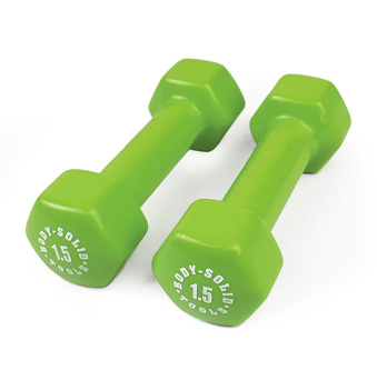 Viniliniai hanteliai 1.5kg BODYSOLID Vinyl Dumbbells