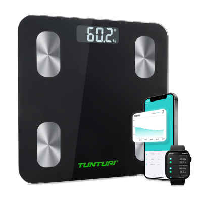 Svarstyklės TUNTURI SC30 SMART SCALE WITH APP